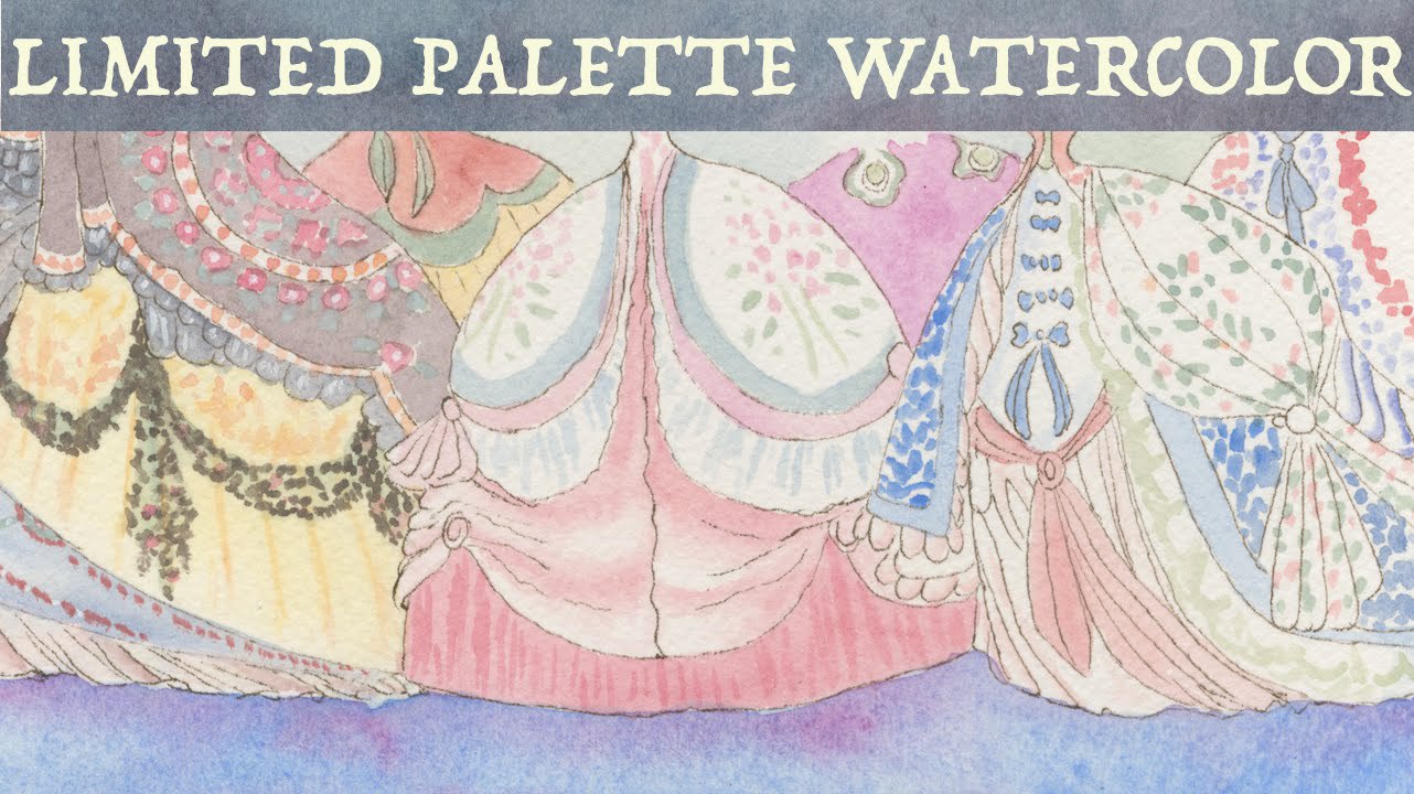 1282x720 Art Nouveau, Limited Palette Watercolor Demo Iranians Global Videos