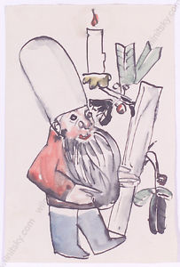 203x300 Berthold Loeffler (1874 1960), Art Nouveau Watercolor, Ca.1900 Ebay