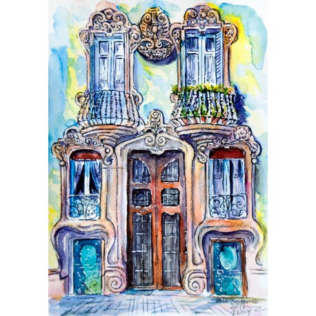 458x458 Watercolor, Landscape