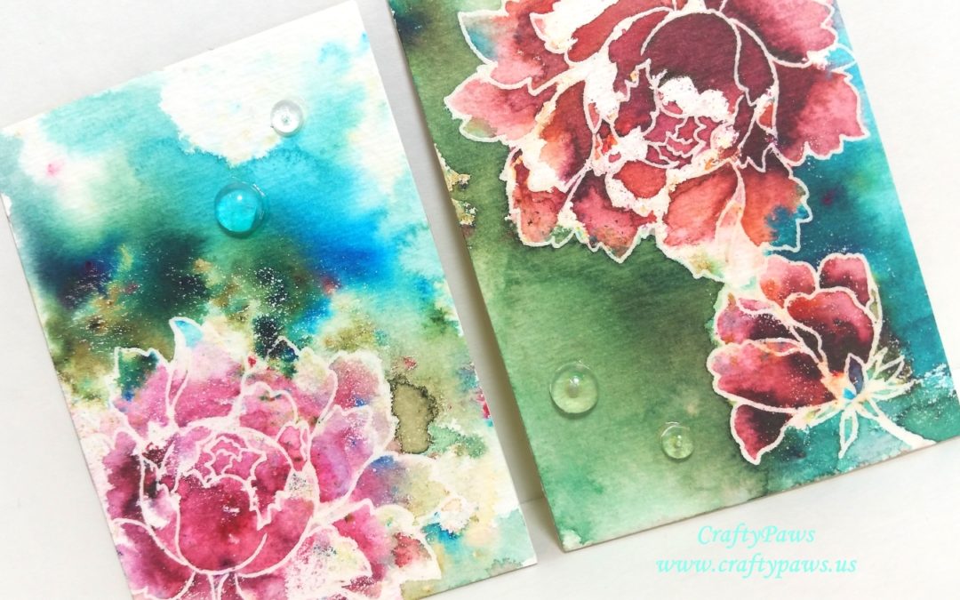 1080x675 Easy Watercolored Artist Trading Cards Craftypaws