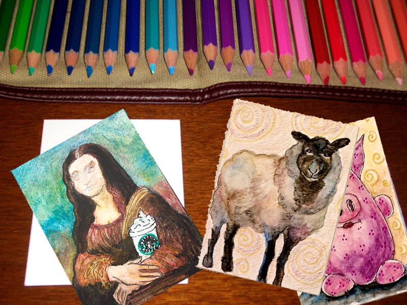 800x600 Using Watercolor Pencils To Make Artist Trading Cards (Atcs) My