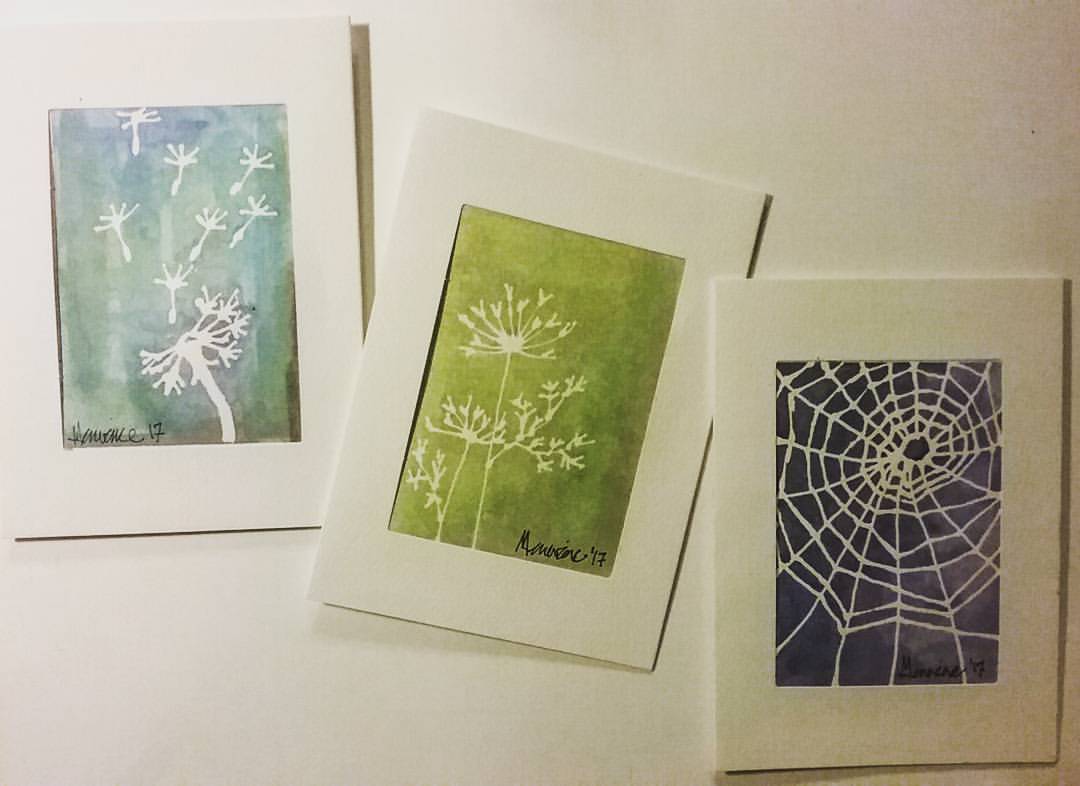 1080x786 Watercolor Artist Trading Cards