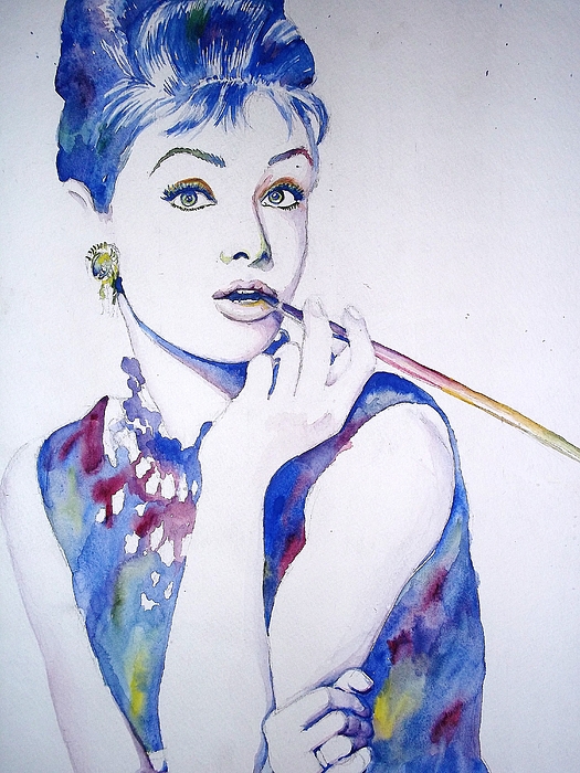 525x700 Audrey Hepburn Greeting Card For Sale By Yulia Hobriy