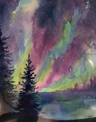 317x400 Northern Lights Watercolor Workshop Presented By Earthly Treasures