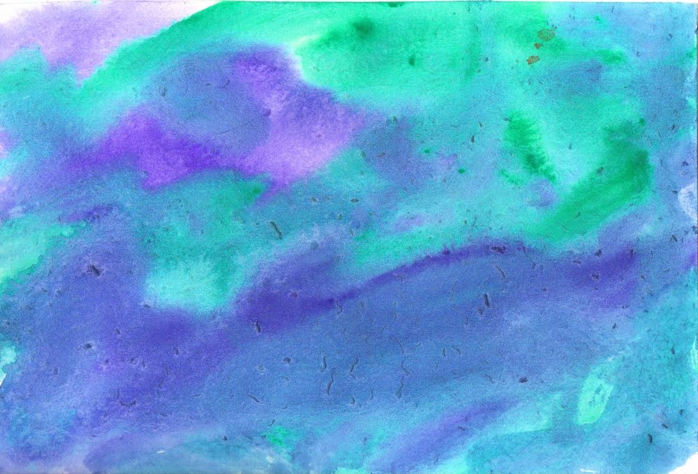 1000x679 Aurora Borealis Watercolor Ocean ~ Colors, Scenes, Inspired