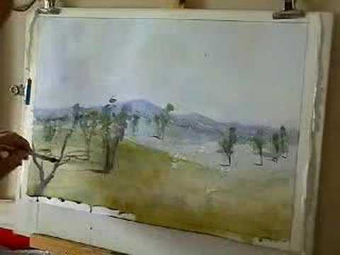 480x360 Time Lapse Australian Bush Watercolour Painting
