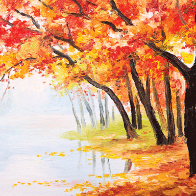 400x400 Watercolor Fall Autumn Enchantment