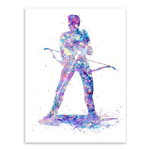 640x640 Avengers Watercolor Wall Art