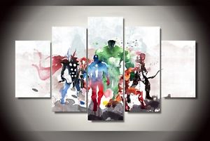 300x201 Frames Picture The Avengers Watercolor Painting Photo Canvas Home