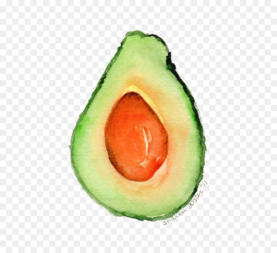 900x820 Avocado Watercolor Painting Fruit Food Compote