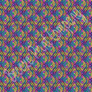 300x300 Ikat Aztec Watercolor, Rainbow, Tribal Pattern With Black Craft