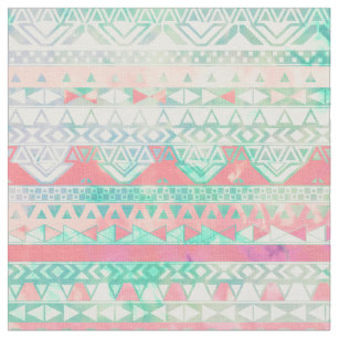 307x307 Pink Aztec Watercolor Fabric Zazzle