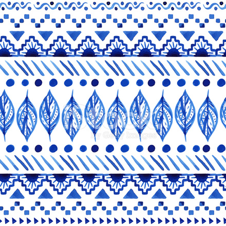 440x440 Aztec Watercolor Stock Vector