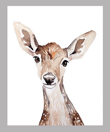 452x543 Jenn Seeley Art Baby Deer Watercolor Print Zulily