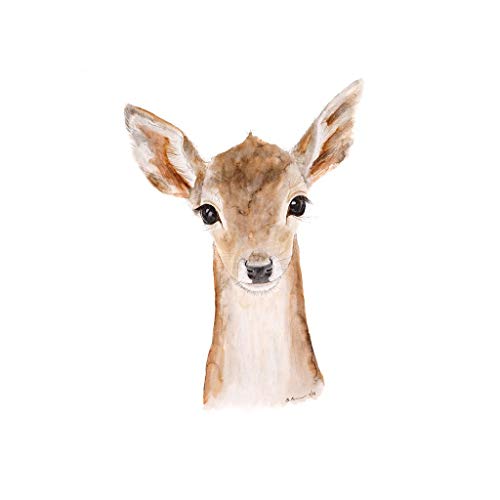 500x500 Baby Deer Watercolor Woodland Nursery Wall Art Print
