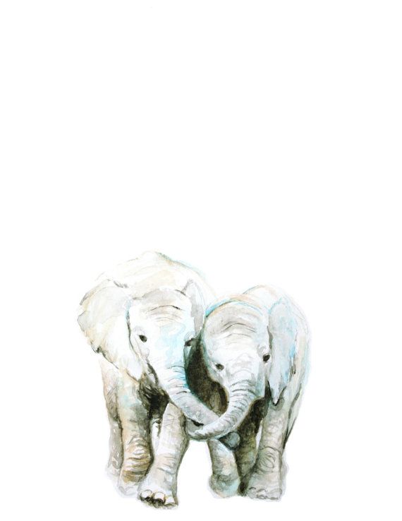 570x738 Elephants No 1 Art Print