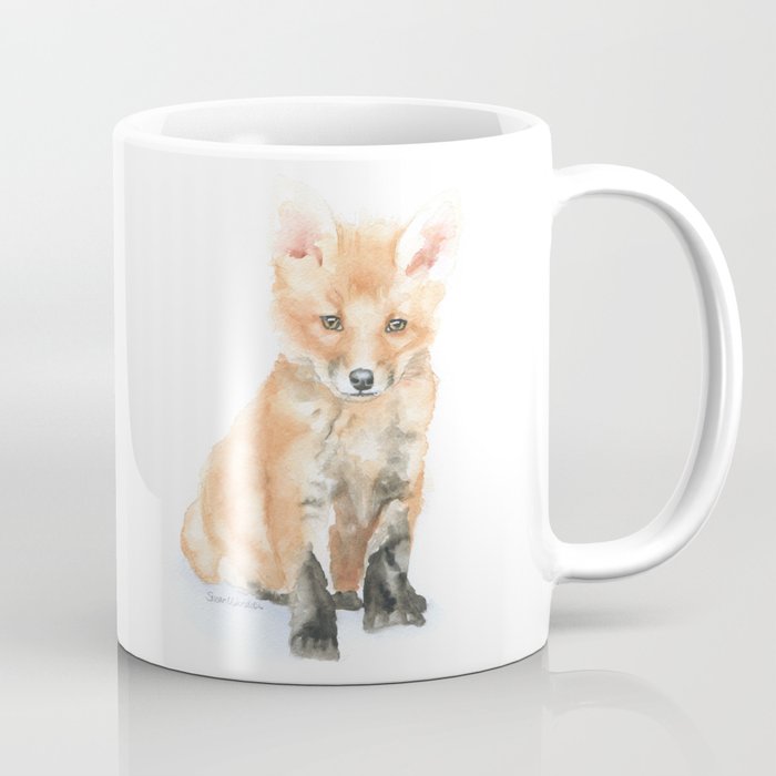 700x700 Baby Fox Watercolor Painting