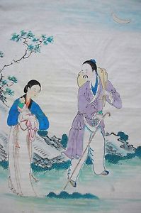 199x300 Flight Into Egypt (Story Of Baby Jesus) Chinese Art, Watercolor