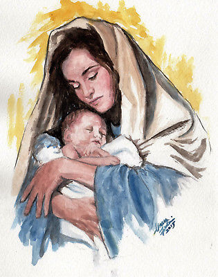 315x400 Mary And Baby Jesus 8x10 Fine Art Print Of My Original