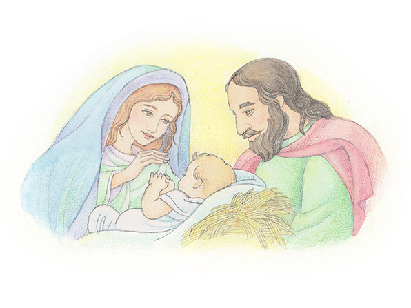 596x447 Mary, Joseph, And Jesus