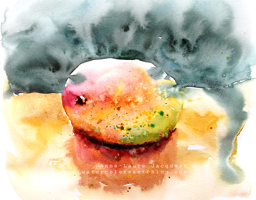 850x664 Video With Explanations! Mango 15 Mn Watercolor Demo. Watercolor