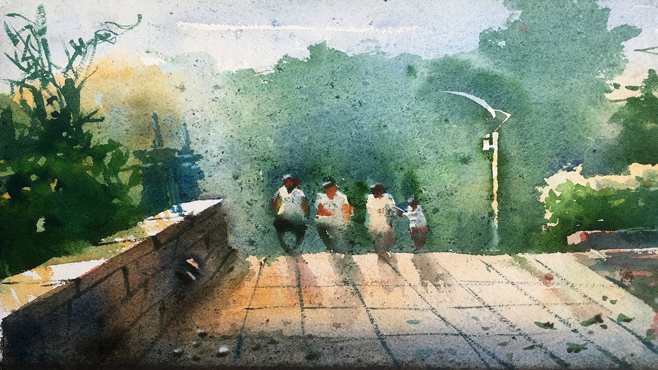 1280x720 Watercolor Painting On A Bad Quality Paper But Result Is Not Bad