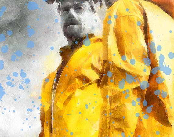570x449 Breaking Bad Wall Artbreaking Bad Print Watercolor Etsy