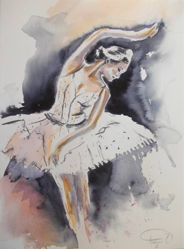 375x507 Ballerina Watercolor Series Painting By Antigoni Tziora Saatchi Art