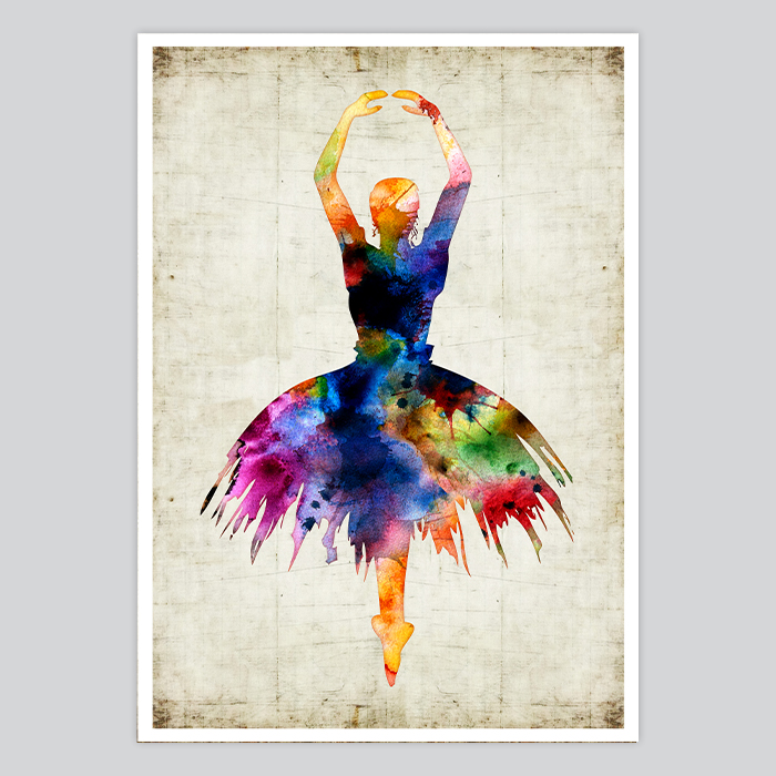 700x700 Classic Ballerina Watercolor Print