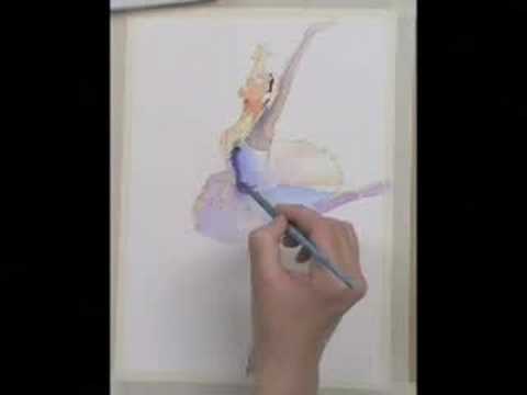 480x360 How To Paint A Ballet Dancer Ballerina Using Watercolors