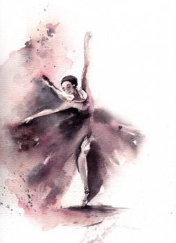 254x350 Artfido Buy Art Online Ballerina Watercolor Painting 2737108788