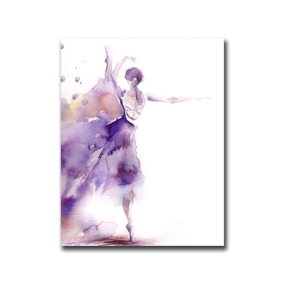 570x570 Ballerina Fine Art Print, Watercolor Painting Art, Ballet Art