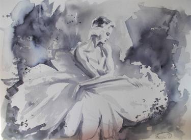 375x275 Ballerina Series Watercolor Painting By Antigoni Tziora Saatchi Art