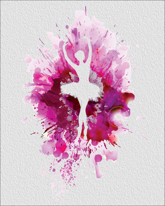 570x712 Ballerina Butterfly Watercolor Art Print 5 X 7 Watercolor Painting