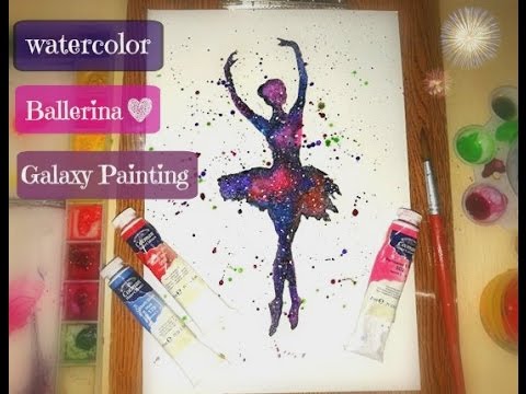 480x360 Easy Watercolor Galaxy Ballerina Painting Artsyworld