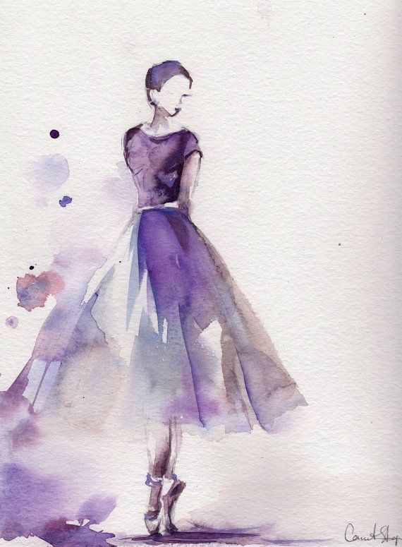 570x775 Original Watercolor Painting, Ballerina Painting, Watercolor Art