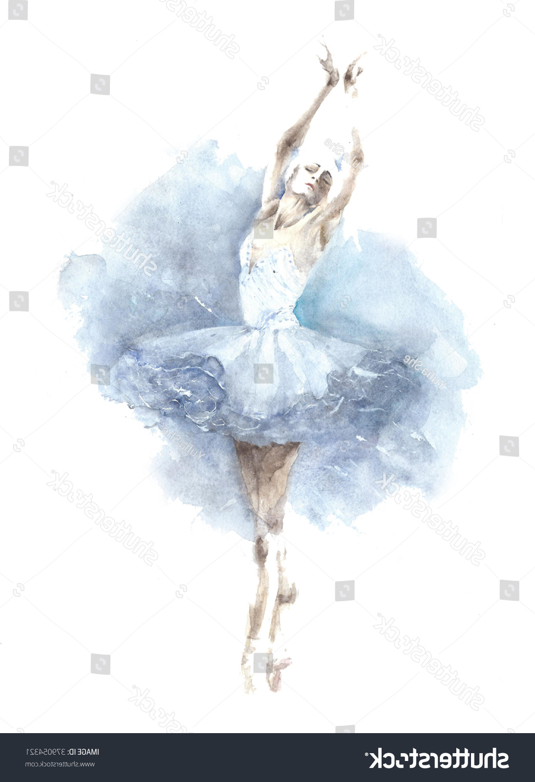 Ballerina Watercolor Painting at GetDrawings | Free download