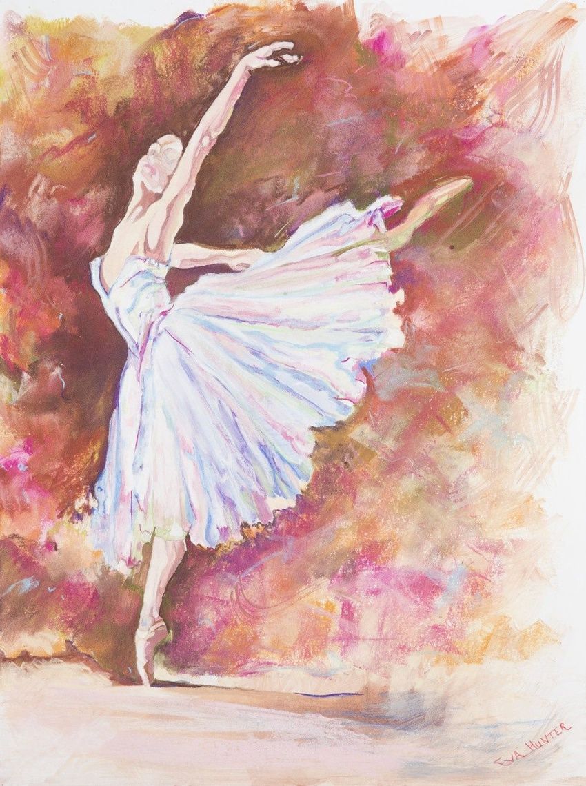 850x1139 Ballerina Grace Paintings By Eva Hunter