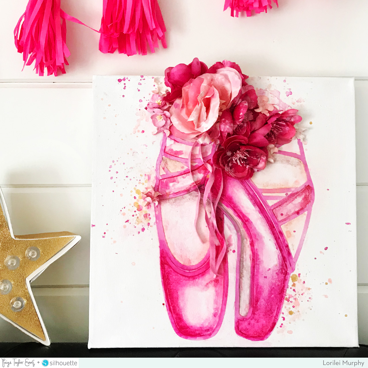 1280x1280 Ballet Slippers Canvas By Lorilei Murphy Paige Taylor Evans