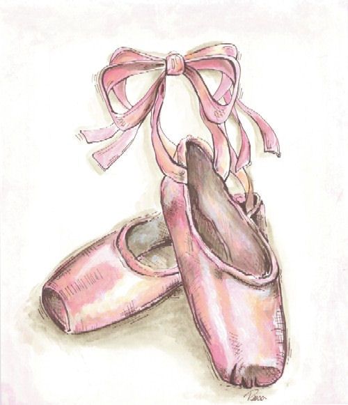 500x581 Girl Sports Ballet Print Drawings Wooden Bar