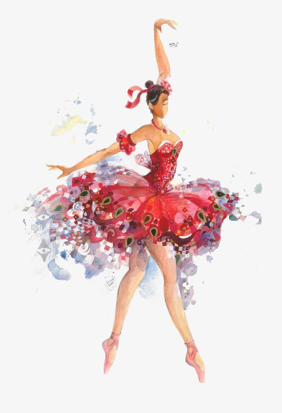 564x825 Dancing Girls, Dance, Ballet, Watercolor Png Image And Clipart For