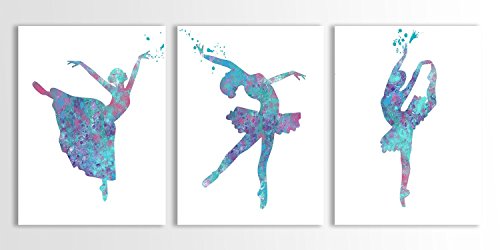 500x250 Ballerina Art, Ballet Decor, Girls Room Decor, Dancing Wall Art