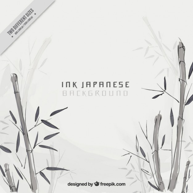 626x626 Watercolor Bamboo Japanese Background Vector Free Download