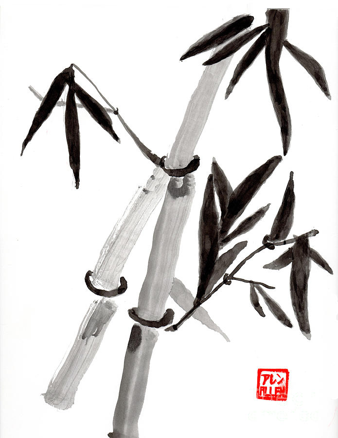 695x900 Bamboo In Black And White Chinese Watercolor Painting Photograph
