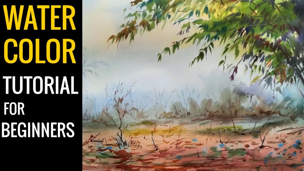 1280x720 How To Paint Bamboo Tree In Watercolor Painting Tutorial For