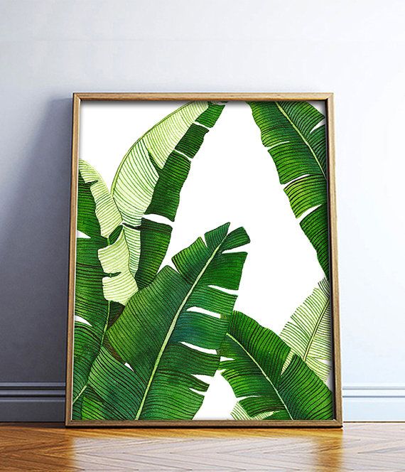 570x664 Banana Leaf Poster Printable File Palm Art Palm By Dantell Fl