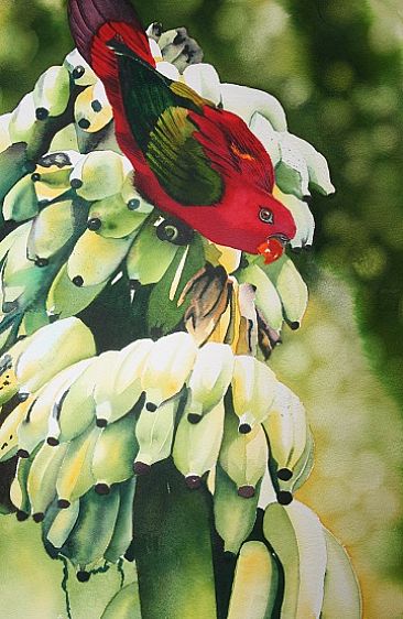 366x562 Parrot On Banana Tree