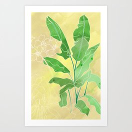 264x264 Banana Tree Art Prints Society6
