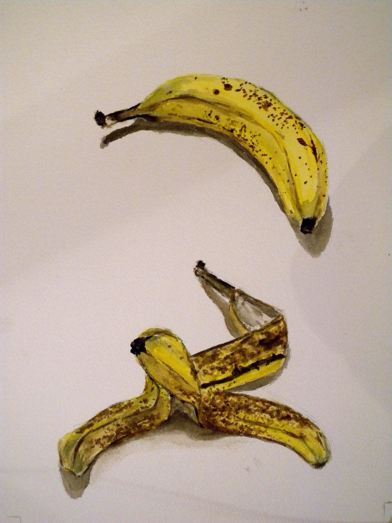 774x1032 Banana Watercolor By Sumz
