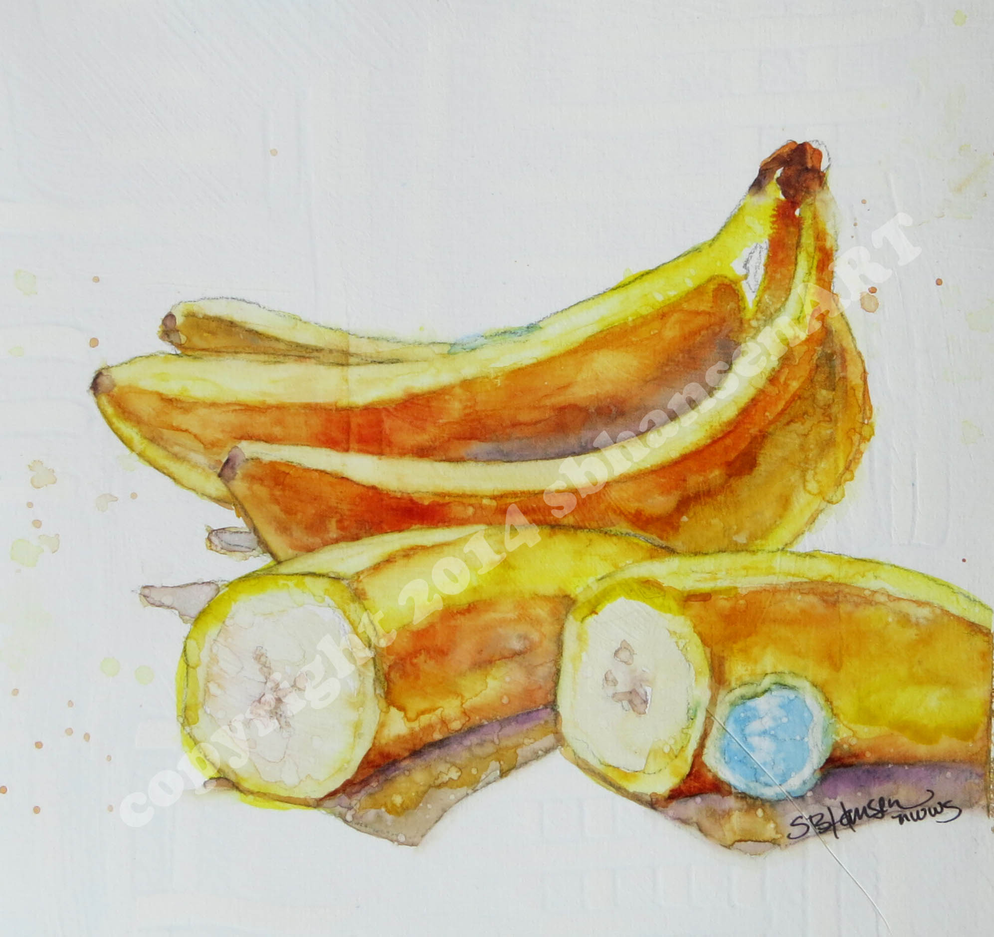 1993x1878 Banana Watercolor Paintings Sbhansen Art